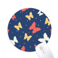 Dıythinker Renkli Kelebek Noktalı Baskılı Yuvarlak Kaymaz Kauçuk Mouse Pad