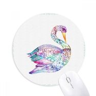 Dıythinker Renkli Kuş Suluboya Baskılı Yuvarlak Kaymaz Kauçuk Mouse Pad