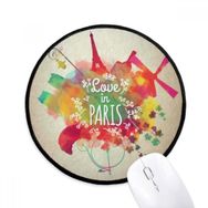 Dıythinker Renkli Mark City Fransa Eyfel Kulesi Yuvarlak Kaymaz Mouse Pad