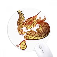 Dıythinker Renkli Phoenix Hayvan Sanat Silüeti Baskılı Yuvarlak Kaymaz Kauçuk Mouse Pad