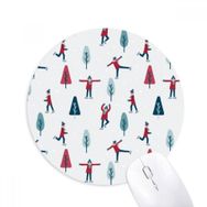 Dıythinker Renkli Spor Kaykay Kayak İllüstrasyon Baskılı Yuvarlak Kaymaz Kauçuk Mouse Pad