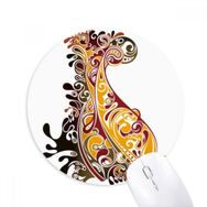 Dıythinker Renkli Tavus Kuşu Hayvan Sanat Silüeti Baskılı Yuvarlak Kaymaz Kauçuk Mouse Pad