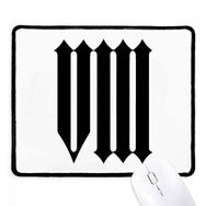 Dıythinker Roma rakamları Sekiz Siyah siluet Kaymaz Siyah Başlıklı Kenarlar Mouse Pad