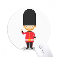 Dıythinker Royal Guardian İngiltere Çizgi Film Baskılı Yuvarlak Kaymaz Kauçuk Mouse Pad