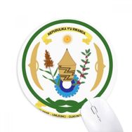Dıythinker Ruanda Afrika Ulusal Amblem Baskılı Yuvarlak Kaymaz Kauçuk Mouse Pad