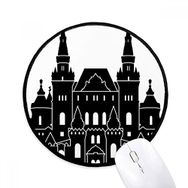 Dıythinker Rusya Doğal Müzesi Siluet Desen Yuvarlak Kaymaz Mouse Pad