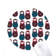 Dıythinker Rusya Erkek Kız Bebek Matryoshka Baskılı Yuvarlak Kaymaz Kauçuk Mouse Pad