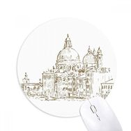 Dıythinker Rusya Ev Simgesi Eskiz Manzara Baskılı Yuvarlak Kaymaz Kauçuk Mouse Pad