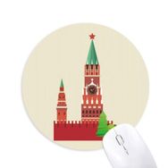 Dıythinker Rusya İllüstrasyon Ulusal Sembolü Kent Simgesi Baskılı Yuvarlak Kaymaz Kauçuk Mouse Pad