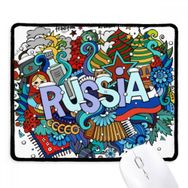 Dıythinker Rusya Kış Akordeon Casino İllüstrasyon Kaymaz Siyah Başlıklı Kenarlar Mouse Pad