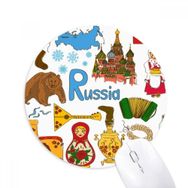 Dıythinker Rusya Landscap Hayvanlar Ulusal Bayrak Baskılı Yuvarlak Kaymaz Kauçuk Mouse Pad