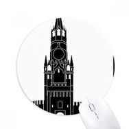 Dıythinker Rusya Moskova Kremlin Desenli Silüet Baskılı Yuvarlak Kaymaz Kauçuk Mouse Pad