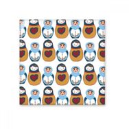 Dıythinker Rusya Oyuncak Bebek Posteri Matryoshka Ülke Kültürü 10x10 cm Seramik Karo