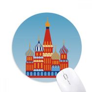 Dıythinker Rusya Ulusal Sembolü Kremlin Desenli Baskılı Yuvarlak Kaymaz Kauçuk Mouse Pad