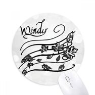 Dıythinker Rüzgarlı Hava El Boyaması Desen Baskılı Yuvarlak Kaymaz Kauçuk Mouse Pad