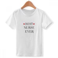 DIYthinker S Beyaz Boys' Best Nurse Ever Alıntı Saygın Bisiklet Yaka Tişört