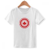 DIYthinker S Beyaz Cananda Maple Yaprak ve Bağımsızlık Crew Yaka Tişört