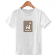 DIYthinker S Beyaz Erkek Al-Alüminyum Kimyasal Element Chem Crew Boyun Tişört