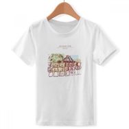 DIYthinker S Beyaz Erkek Çocuk Chichen Itza Antik Kültür Çizim Yuvarlak Yaka Tişört