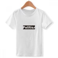 DIYthinker S Beyaz Erkek Çocuk Course and Major Politics Siyah Bisiklet Yaka Tişört