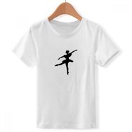 DIYthinker S Beyaz Erkek Çocuk Dansçı Balerin Sanatı Crew Boyun Tişört