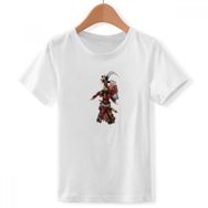 DIYthinker S Beyaz Erkek Çocuk Geleneksel Shadow Play Chinese Opera Bisiklet Yaka Tişört