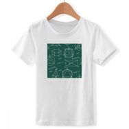 DIYthinker S Beyaz Erkek Çocuk Geometrik Matematiksel Formül Kalkülü Bisiklet Yaka Tişört
