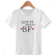 DIYthinker S Beyaz Erkek Çocuk GF It from My BF Sevgililer Günü Bisiklet Yaka Tişört