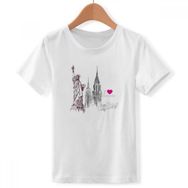 DIYthinker S Beyaz Erkek Çocuk I Love New York America Country City Bisiklet Yaka Tişört