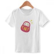DIYthinker S Beyaz Erkek Çocuk Japon Samurai Sakura Silüeti Asya Bisiklet Yaka Tişört