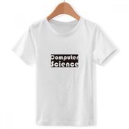 DIYthinker S Beyaz Erkek Çocuk Kurs ve Major Informatik Siyah Crew Yaka Tişört