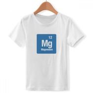 DIYthinker S Beyaz Erkek Çocuk Mg Magnezyum Kimyasal Element Chem Bisiklet Yaka Tişört