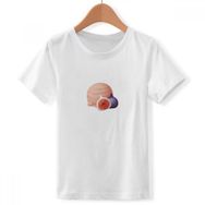 DIYthinker S Beyaz Erkek Çocuk Nar Pembe Dondurma Topu Bisiklet Yaka Tişört