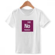DIYthinker S Beyaz Erkek Çocuk Nobelium Chemical Element Chem Bisiklet Yaka Tişört