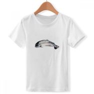 DIYthinker S Beyaz Erkek Çocuk Ocean Fish Alive Activity Curly Bisiklet Yaka Tişört