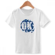 DIYthinker S Beyaz Erkek Çocuk Ok Tasarım Yuvarlak İllüstrasyon Desenli Yuvarlak Yaka Tişört