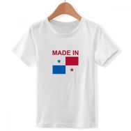 DIYthinker S Beyaz Erkek Çocuk Panama Country Love Bisiklet Yaka Tişört