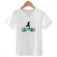 DIYthinker S Beyaz Erkek Çocuk Penalty Futbol Metin Bisiklet Yaka Tişört