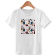 DIYthinker S Beyaz Erkek Çocuk Rusya Bebekler Çiçek Posteri Rus Matryoshka Bisiklet Yaka Tişört