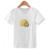 DIYthinker S Beyaz Erkek Çocuk Sarı Durian Dondurma Topu Popsicles Bisiklet Yaka Tişört