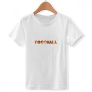 DIYthinker S Beyaz Erkek Çocuk Turuncu Şık Kelime Futbol Bisiklet Yaka Tişört