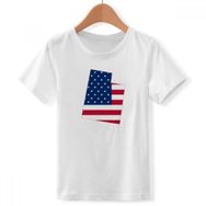 DIYthinker S Beyaz Erkek Çocuk Utah Amerika ABD Haritası Yıldızlar Çizgili Bayrak Bisiklet Yaka Tişört