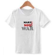 DIYthinker S beyaz Erkek Make Sense Not War Liebe Peace dünya yaka tişört