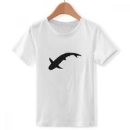 DIYthinker S Beyaz Erkek Mavi Ocean Shark Fierce Hayvan Yuvarlak Yaka Tişört