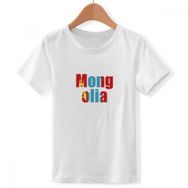 DIYthinker S Beyaz Erkek Mongolei Ülke Bayrağı İsim Crew Boyun Tişört