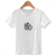 DIYthinker S Beyaz Erkek Nation Fil Çiçekli Siyah-Mavi Hayvan Crew Boyun Tişört