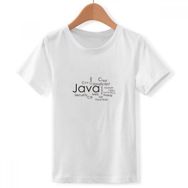 DIYthinker S beyaz Erkek programlı programlı benzer Java Crew yaka tişört