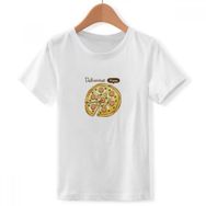 DIYthinker S beyaz Erkek sosis mantar pizza İtalya yemek s yuvarlak yakalı tişört