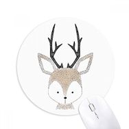 Dıythinker Sadelik Stil Küçük Geyik Hayvan Baskılı Yuvarlak Kaymaz Kauçuk Mouse Pad