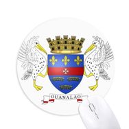 Dıythinker Saint Barthelemy Asya Ulusal Amblem Baskılı Yuvarlak Kaymaz Kauçuk Mouse Pad